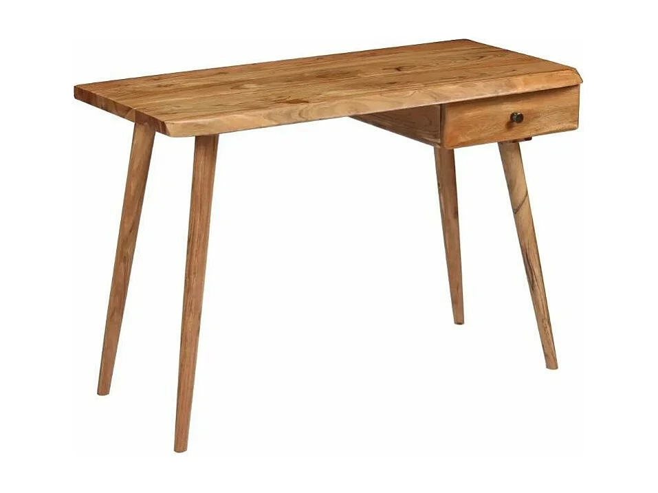 Bureau 1 tiroir acacia massif laqué Katani