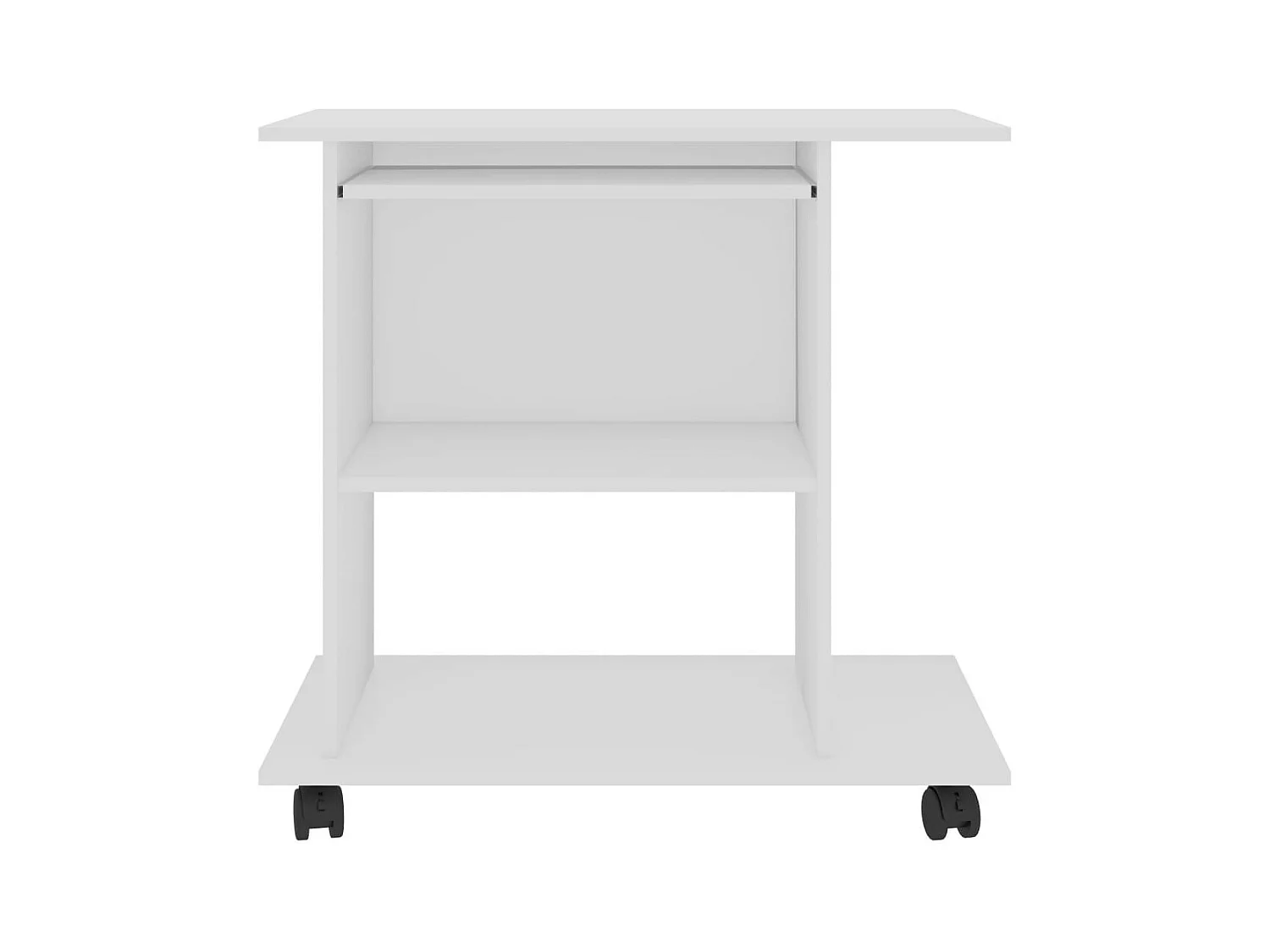 Bureau d'ordinateur Blanc 80x50x75