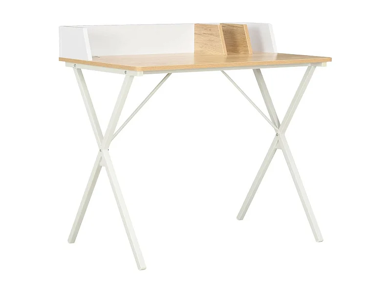 Bureau Blanc et naturel 80x50x84