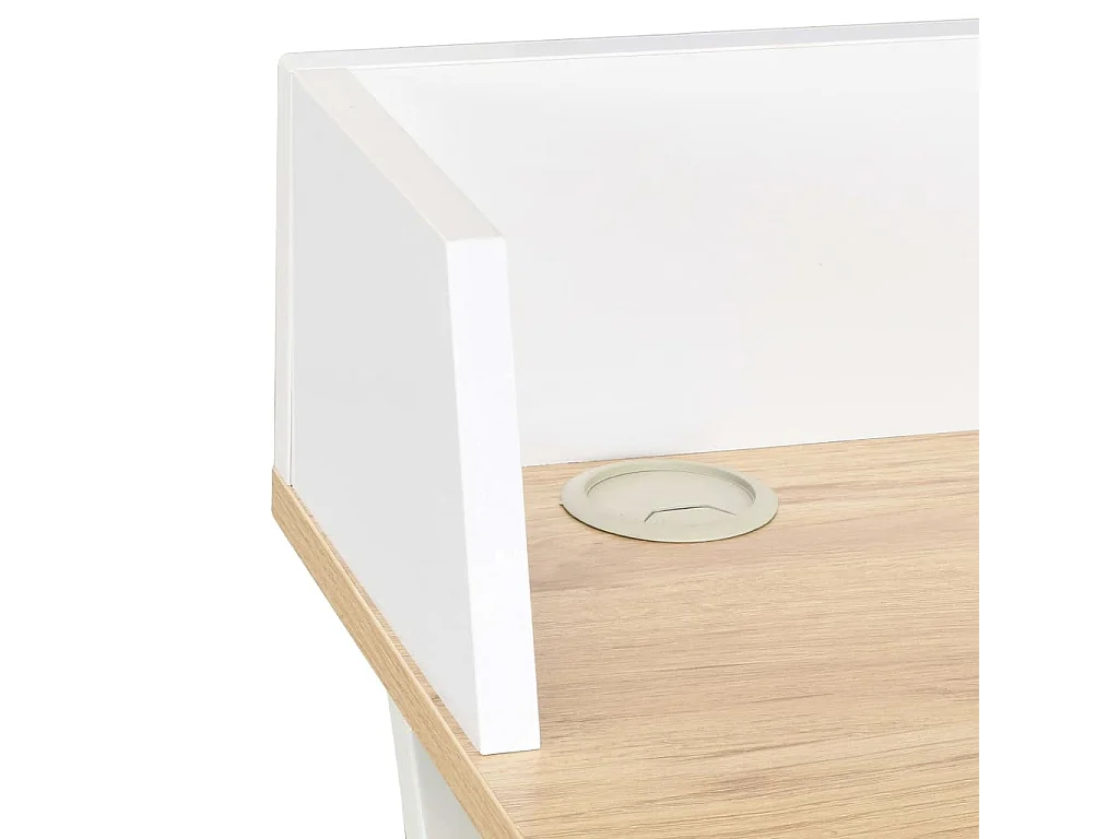 Bureau Blanc et naturel 80x50x84