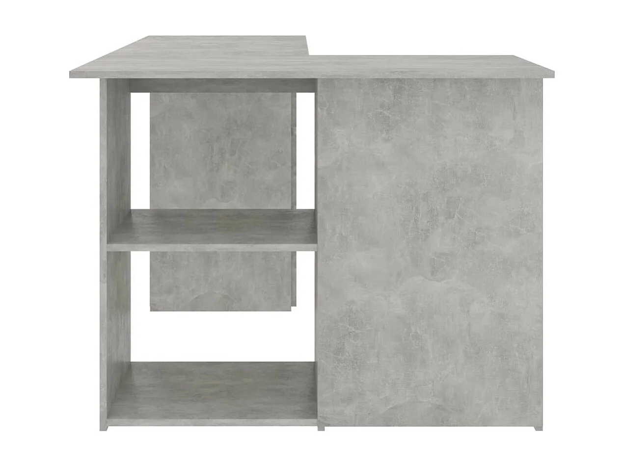 Bureau d'angle Gris béton 145x100x76