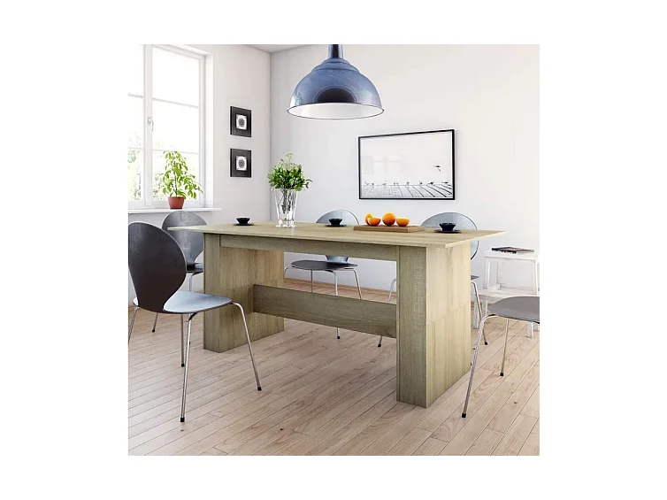 Bureau bois chêne clair Teke