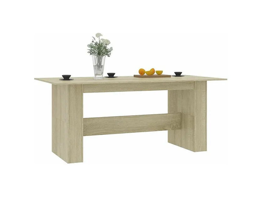 Bureau bois chêne clair Teke