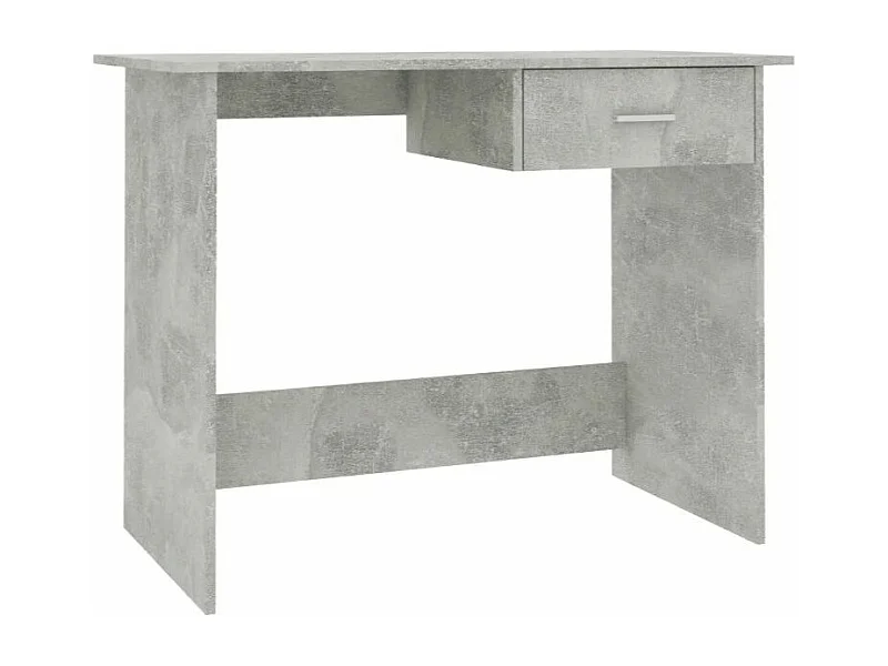 Bureau 1 tiroir bois gris béton Athena