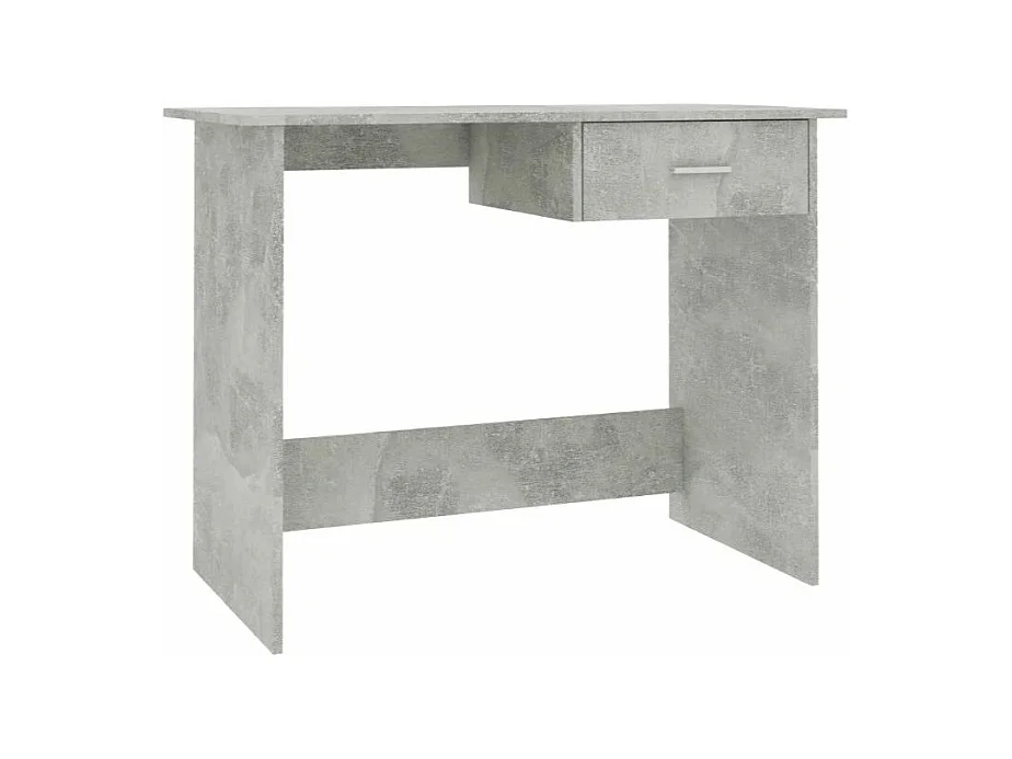 Bureau 1 tiroir bois gris béton Athena