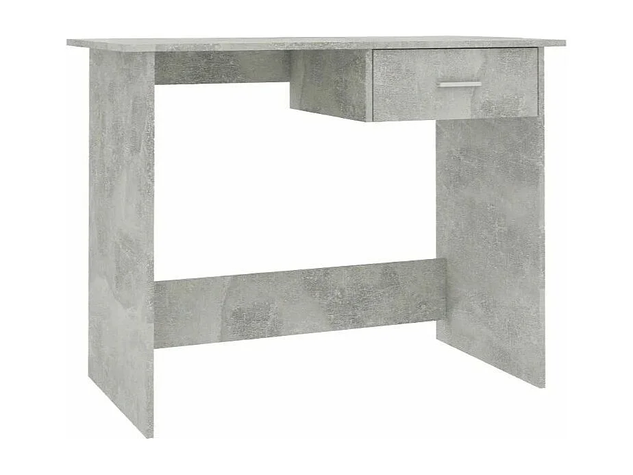 Bureau 1 tiroir bois gris béton Athena