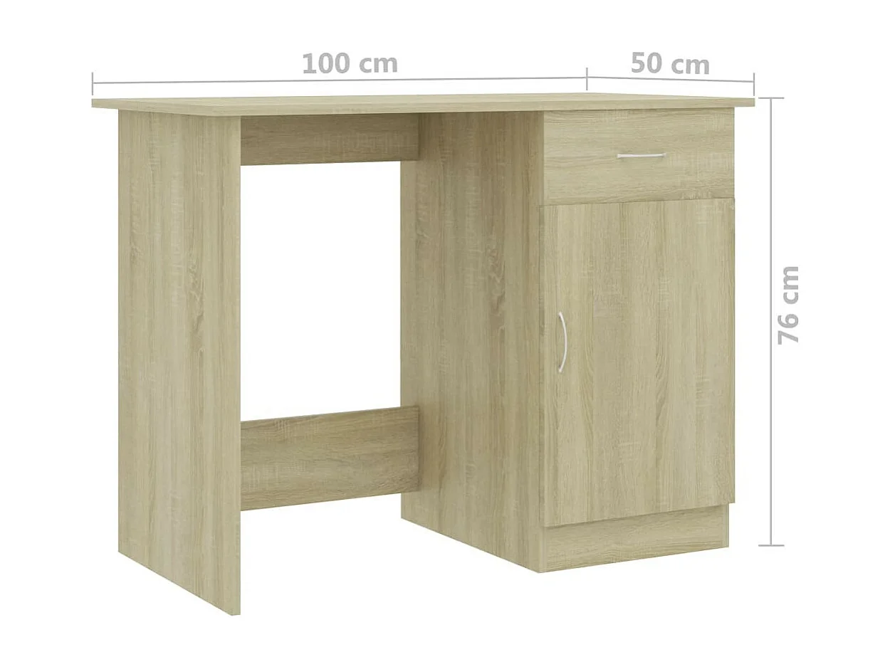 Bureau Chêne sonoma 100 x 50x76