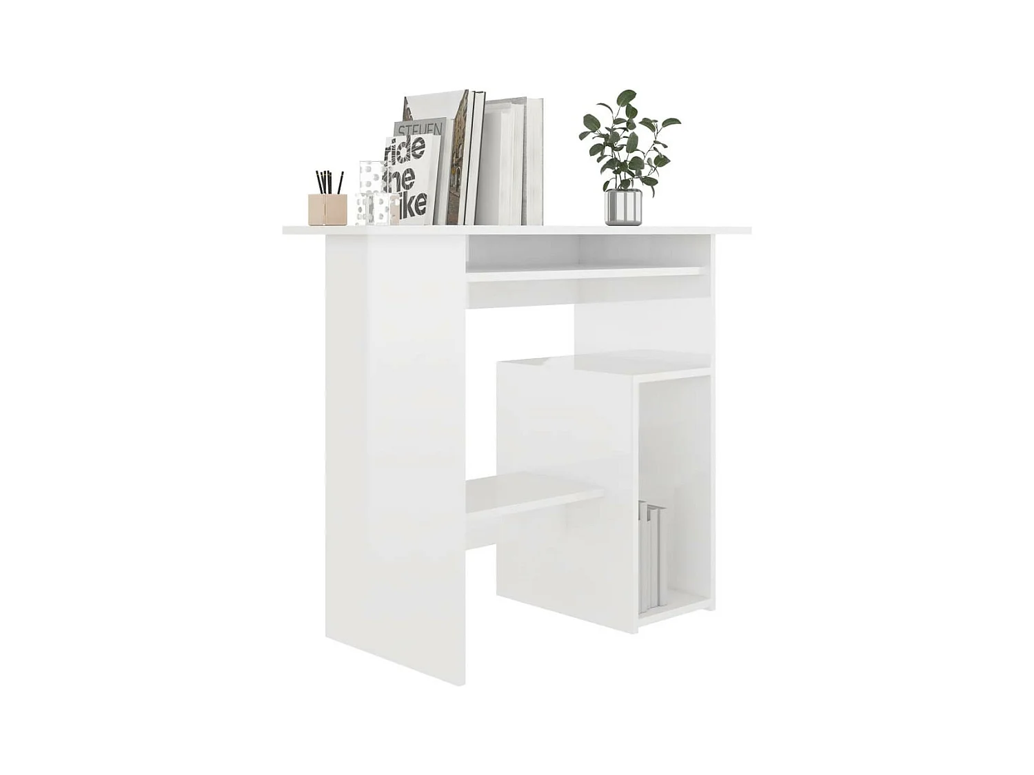 Bureau Blanc brillant 80 x 45x74