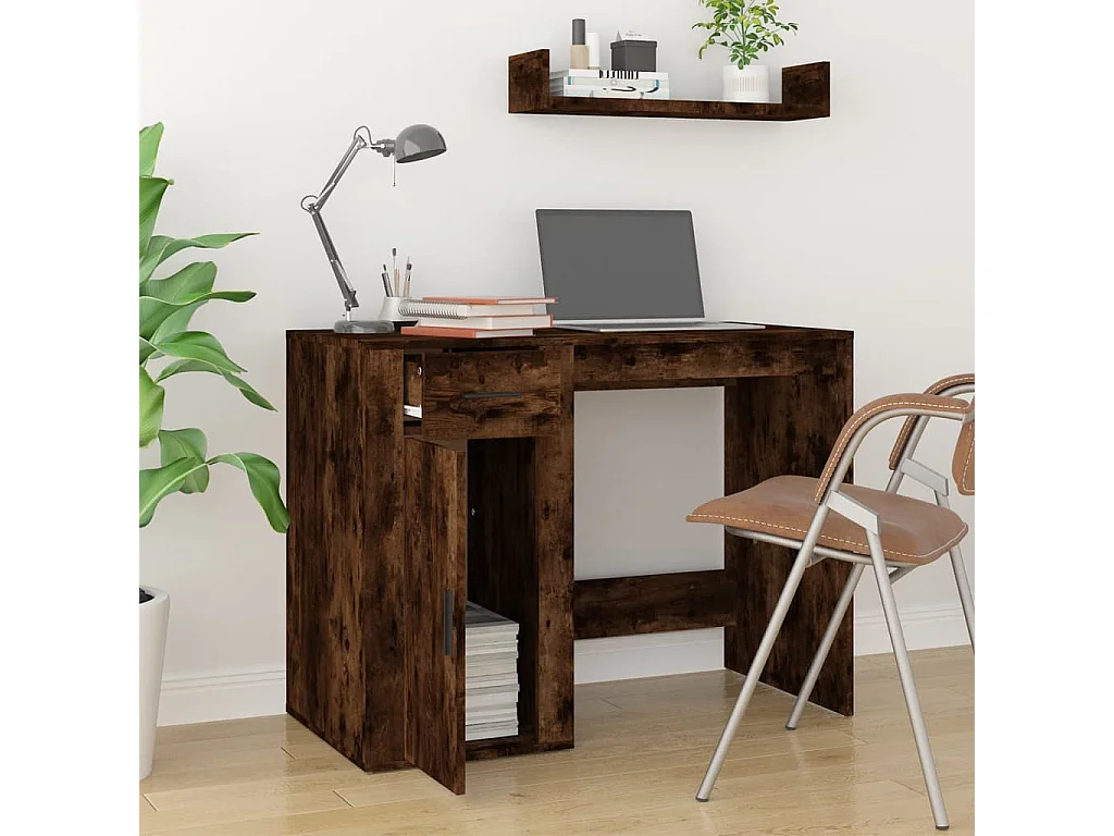 Bureau Chêne fumé 100x49x75 Bois d'ingénierie
