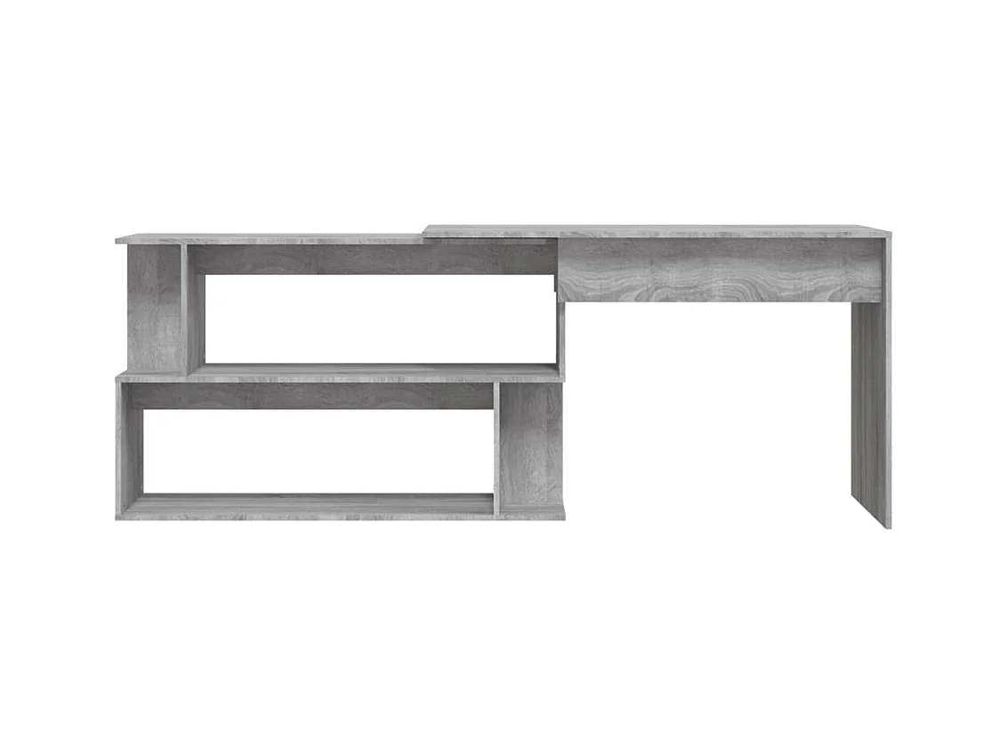 Bureau d'angle Sonoma gris 200x50x76 Bois d'ingénierie