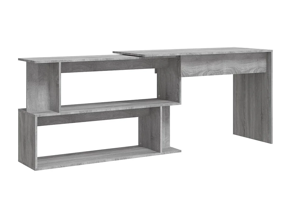 Bureau d'angle Sonoma gris 200x50x76 Bois d'ingénierie