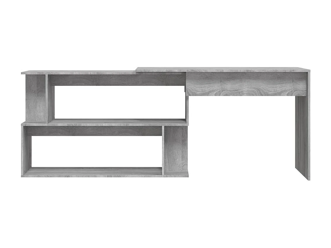 Bureau d'angle Sonoma gris 200x50x76 Bois d'ingénierie