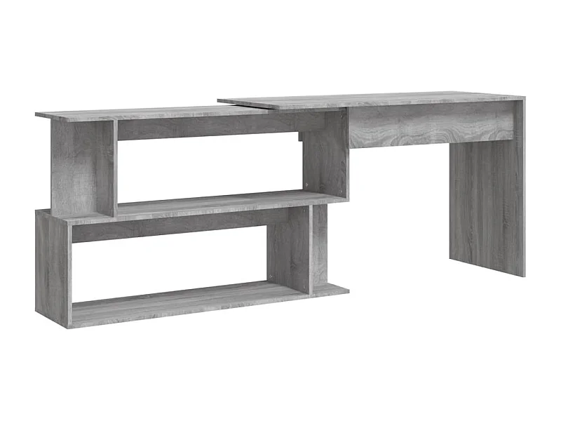 Bureau d'angle Sonoma gris 200x50x76 Bois d'ingénierie