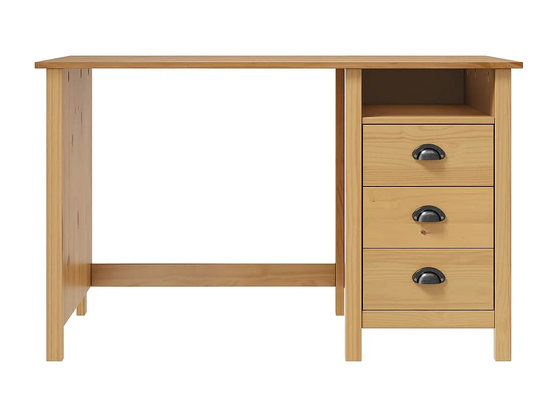 Bureau Hill Range avec 3 tiroirs 120x50x74 Pin solide