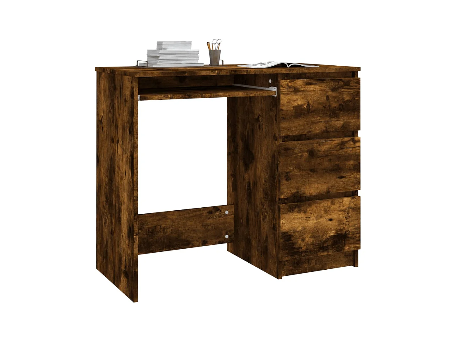Bureau Chêne fumé 90x45x76 Bois d'ingénierie