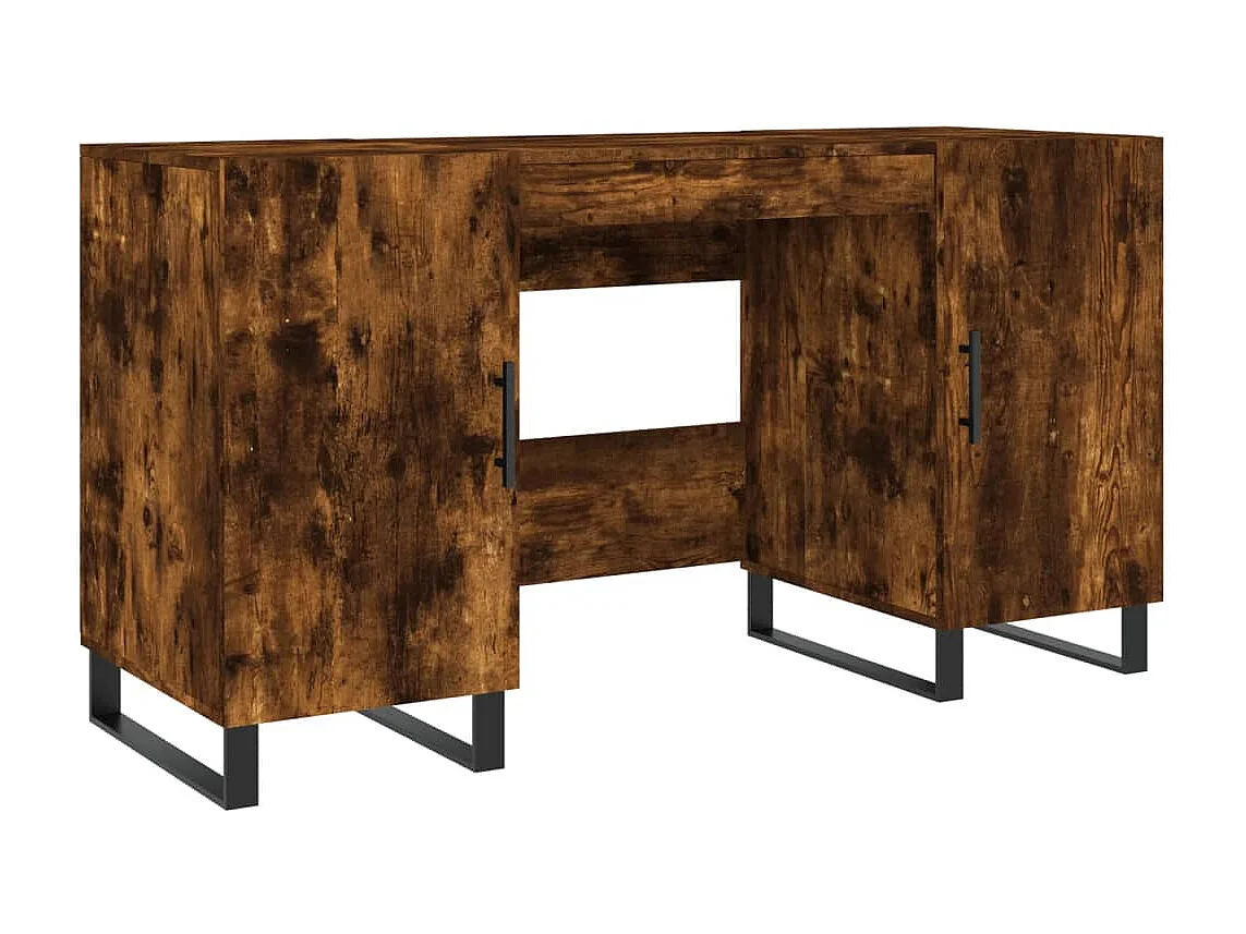 Bureau chêne fumé 140x50x75 bois d'ingénierie