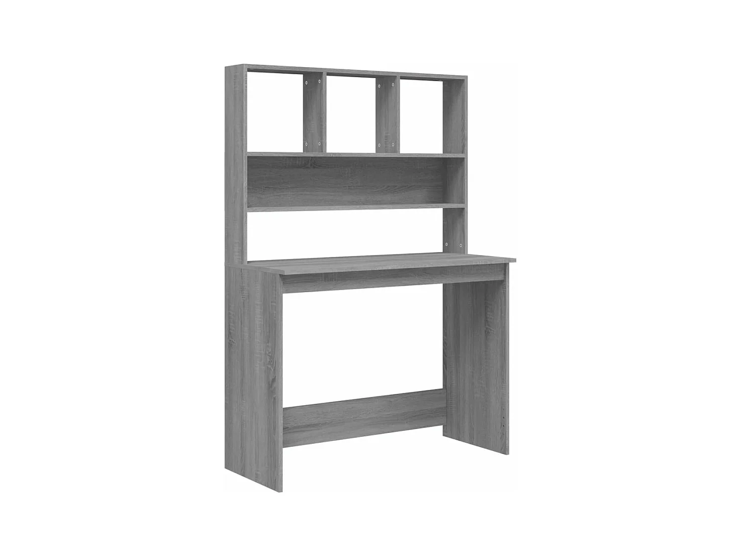 Bureau avec étagères Sonoma gris 102x45x148 Bois d'ingénierie