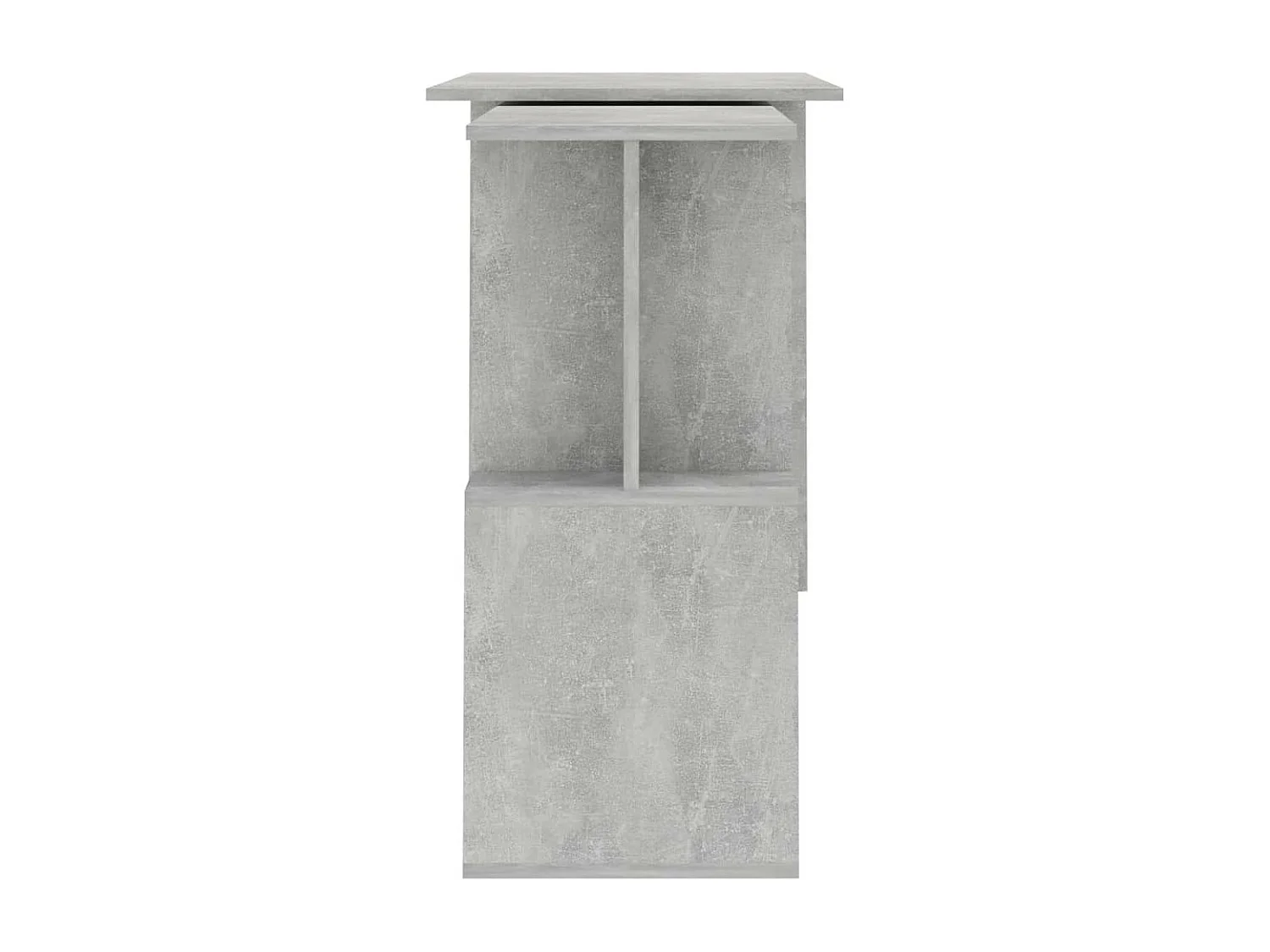 Bureau d'angle Gris béton 200x50x76
