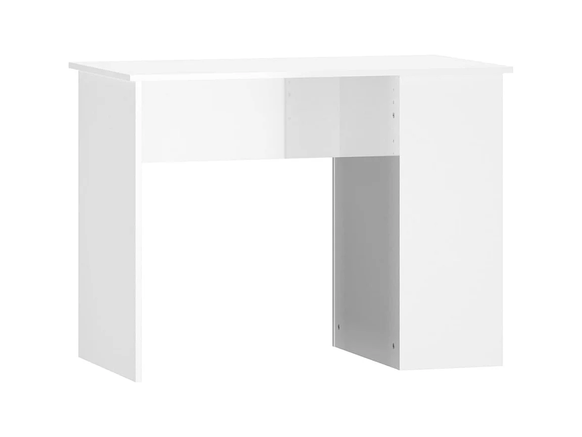 Bureau Blanc brillant 100x55x75 Bois d'ingénierie