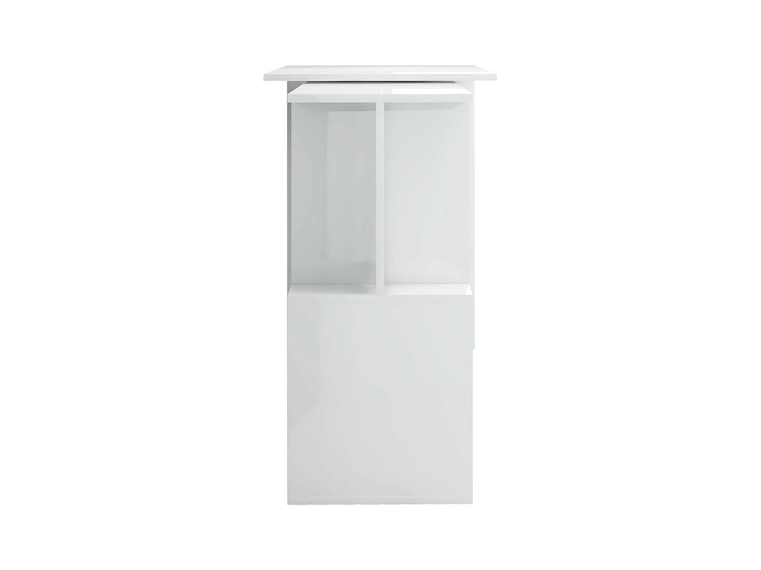 Bureau d'angle Blanc brillant 200x50x76