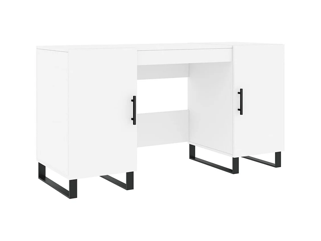 Bureau blanc 140x50x75 bois d'ingénierie