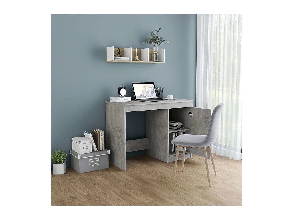Bureau Gris béton 100x50x76
