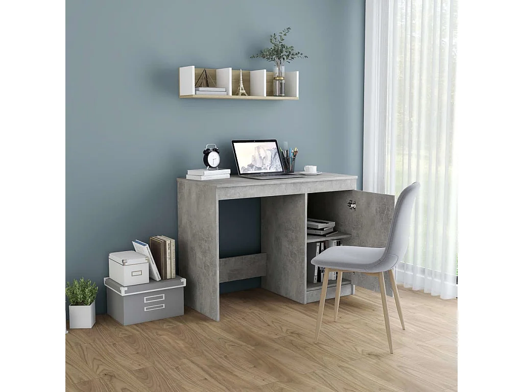 Bureau Gris béton 100x50x76