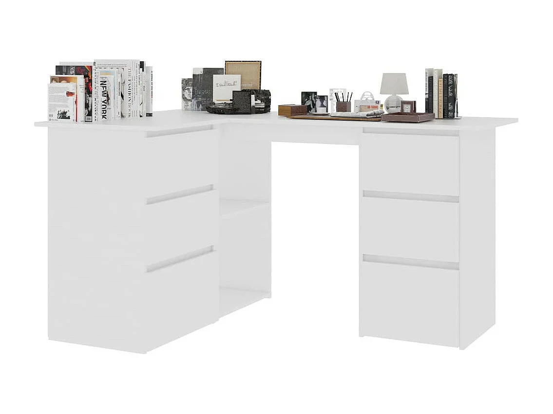 Bureau d'angle Blanc 145x100x76