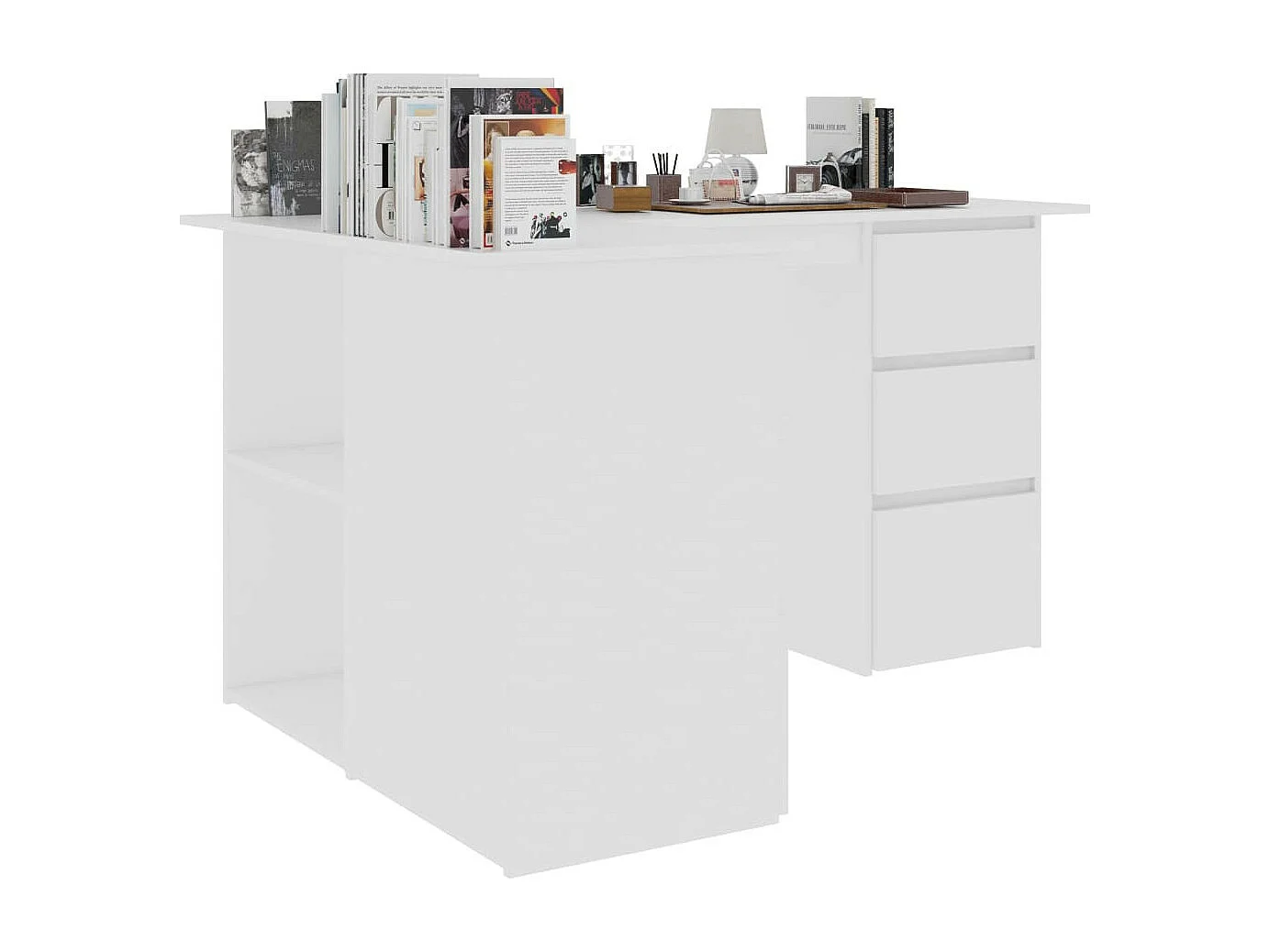 Bureau d'angle Blanc 145x100x76