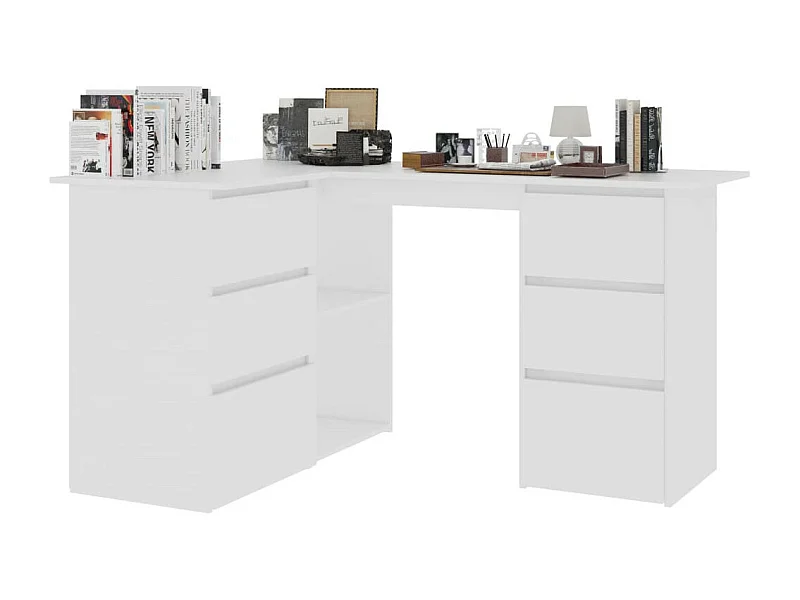 Bureau d'angle Blanc 145x100x76
