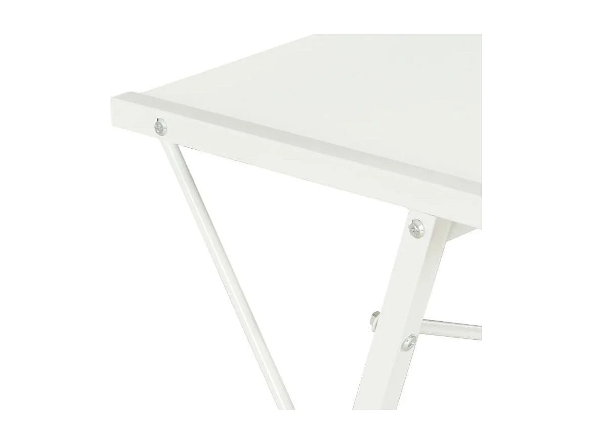 Bureau 3 étagères bois et métal blanc Kajal