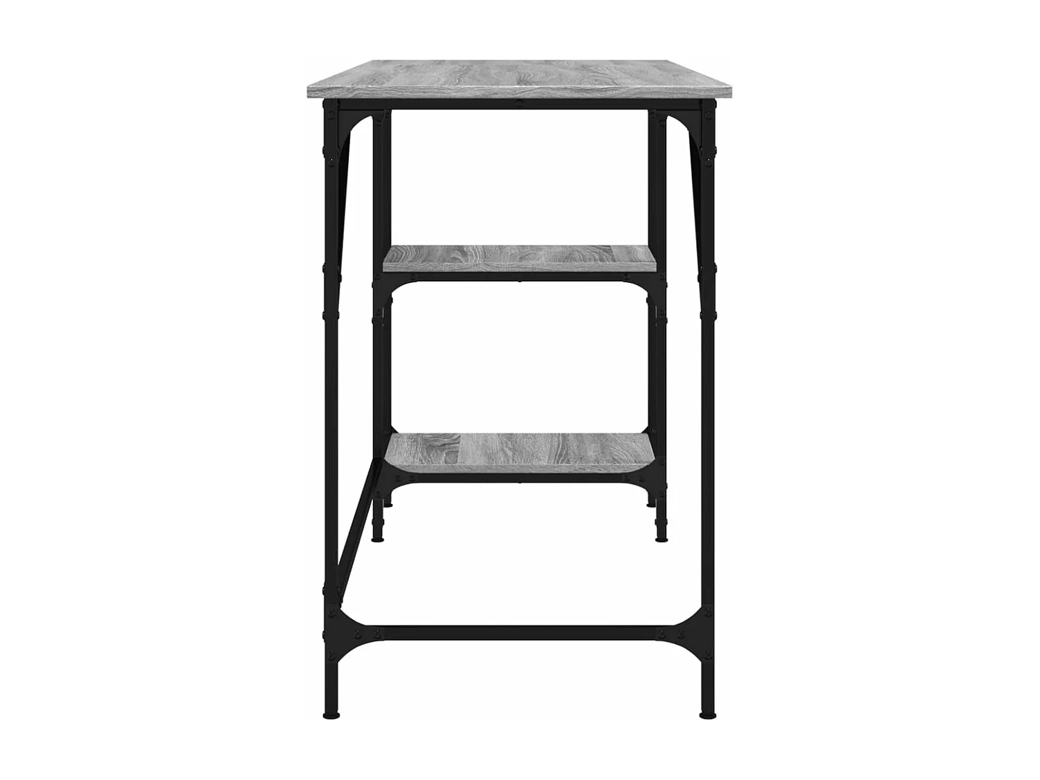 Bureau sonoma gris 120x50x75 métal et bois d'ingénierie