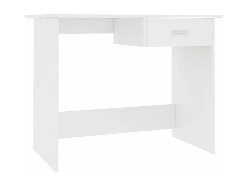 Bureau 1 tiroir bois blanc Athena
