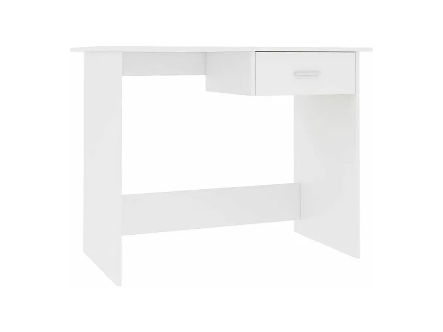Bureau 1 tiroir bois blanc Athena