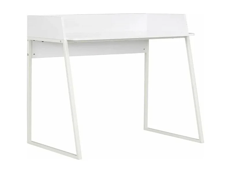Bureau bois et métal blanc Papyrus