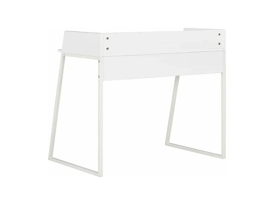 Bureau bois et métal blanc Papyrus