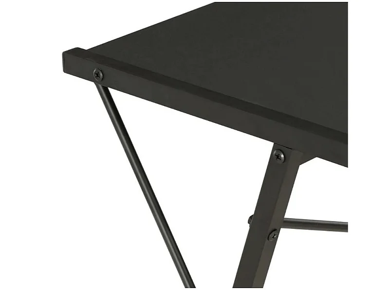 Bureau 3 étagères bois et métal noir Kajal