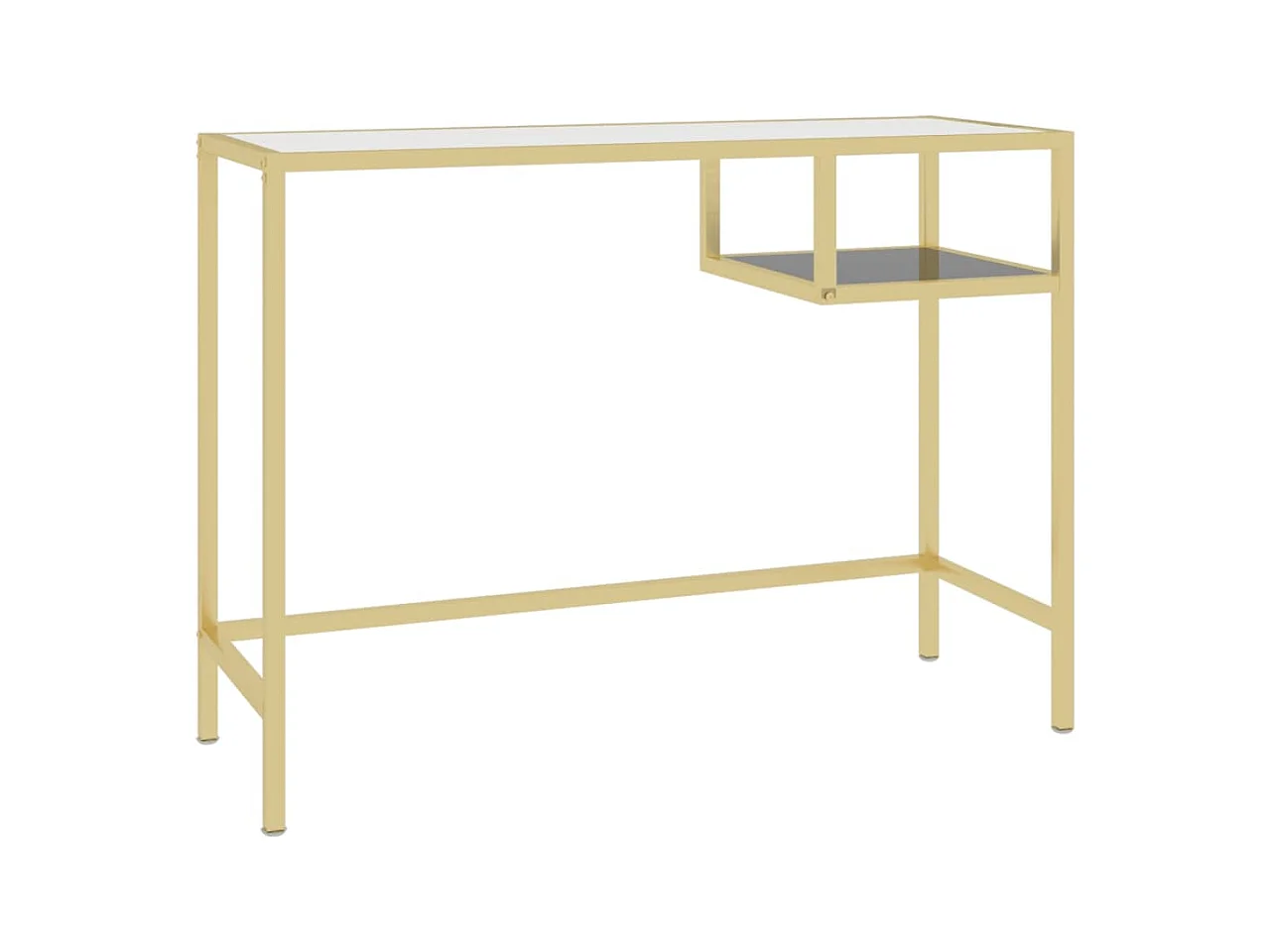 Bureau d'ordinateur Transparent 100x36x74 Verre trempé 2