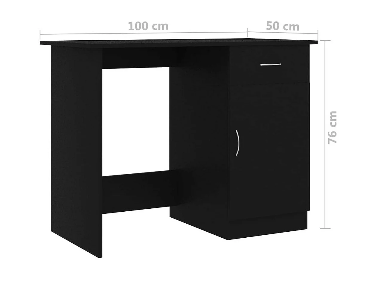Bureau Noir 100 x 50x76