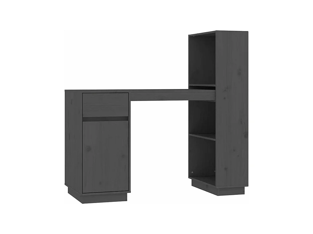 Bureau Gris 110x53x117 Bois massif de pin