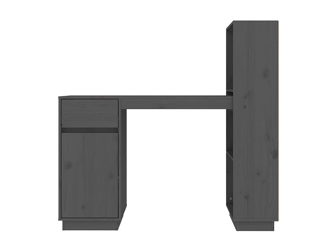 Bureau Gris 110x53x117 Bois massif de pin
