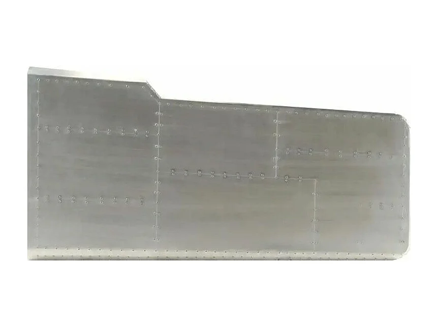 Bureau bois manguier aluminium argenté métal Alpha