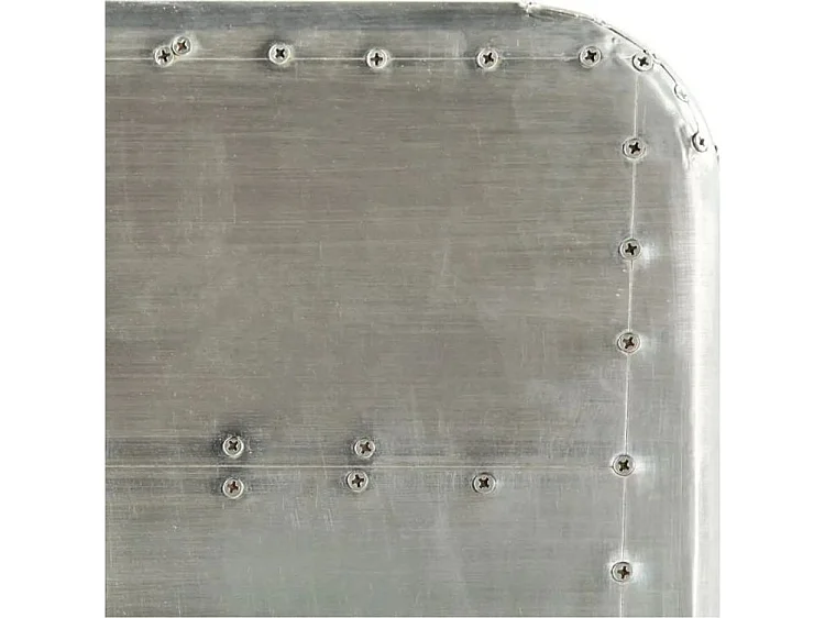 Bureau bois manguier aluminium argenté métal Alpha