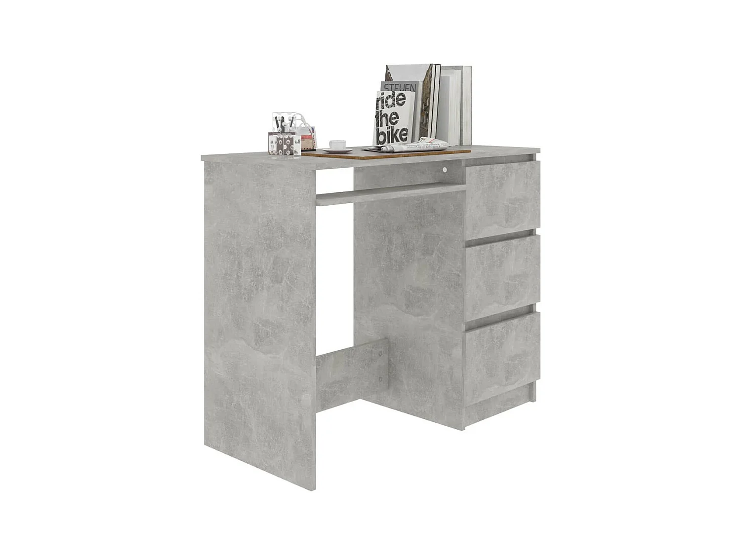 Bureau Gris béton 90x45x76
