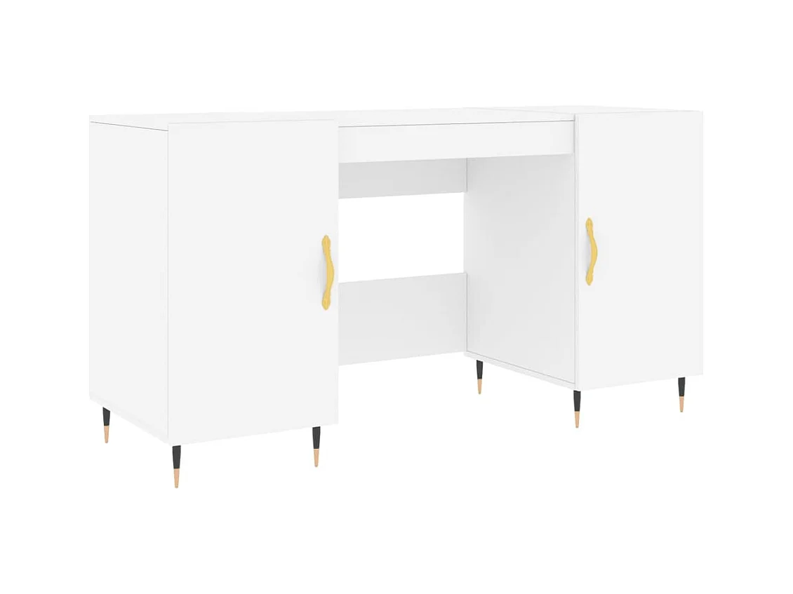 Bureau blanc 140x50x75 bois d'ingénierie
