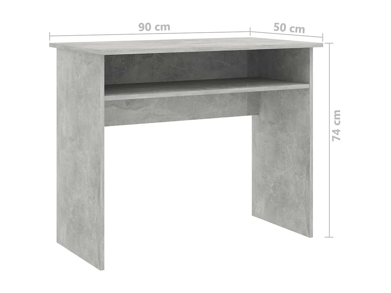 Bureau Gris béton 90x50x74 Valeria