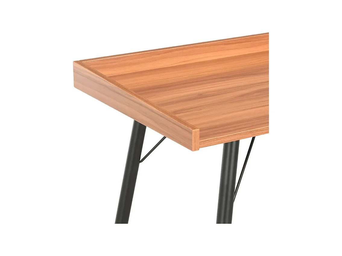 Bureau bois marron et pieds métal noir Coolair