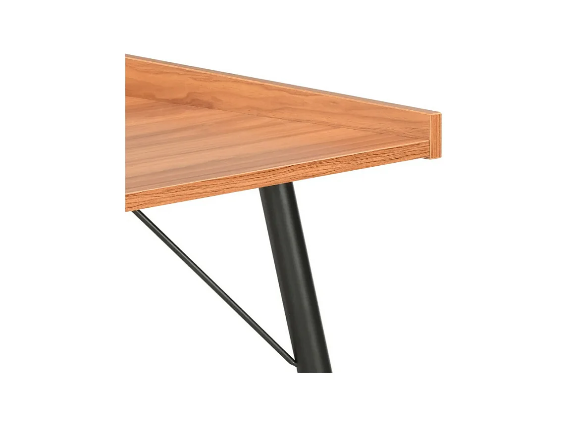 Bureau bois marron et pieds métal noir Coolair