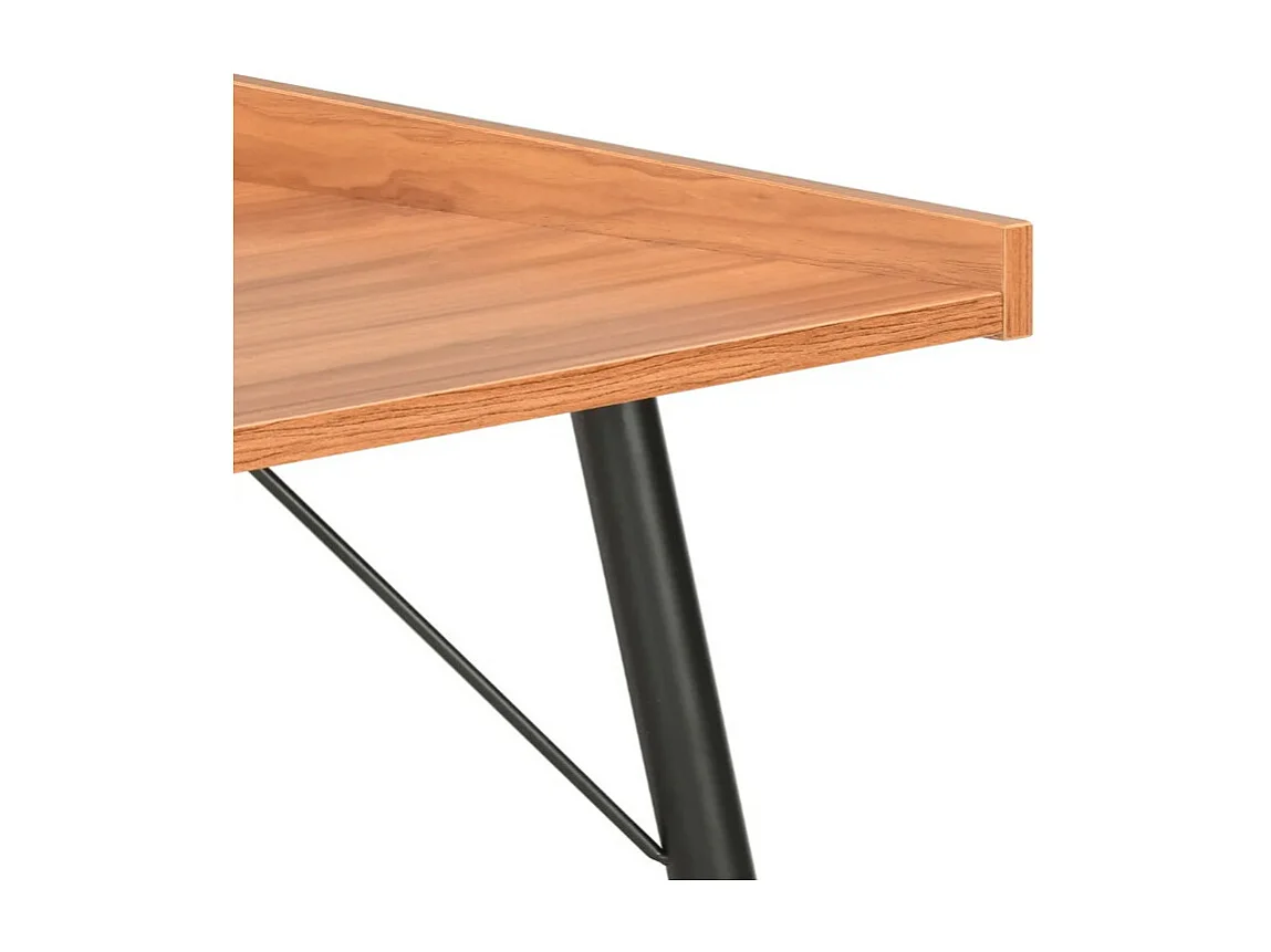 Bureau bois marron et pieds métal noir Coolair