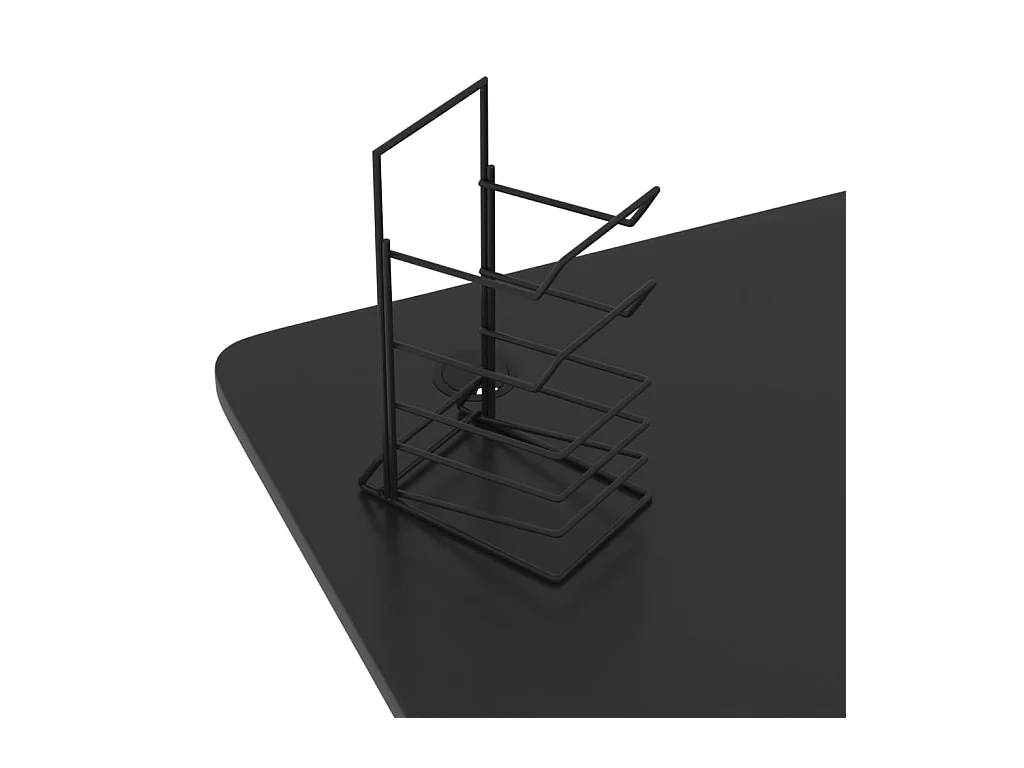 Bureau de jeu avec pieds en forme de Y Noir 90x60x75